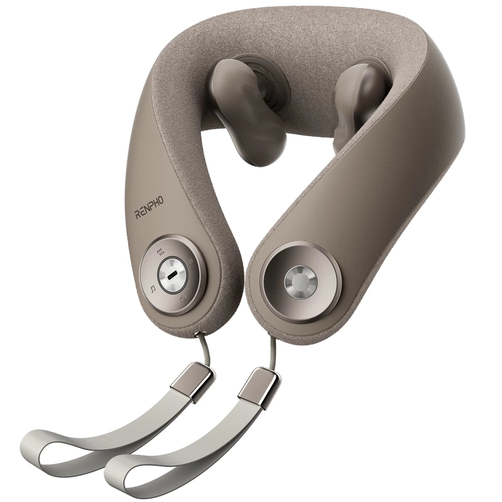 Shiatsu Neck and Shoulder Massager with 2 Levels Heat, Cordless Deep Tissue Massage with Music Playable Bluetooth